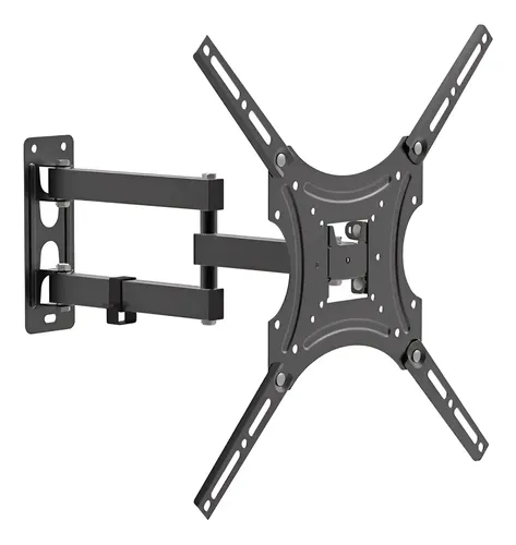 Suporte Articulado Preto Para Tv 14  A 55  Até 50kg Com Kit De Instalação